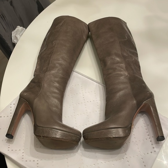 Prada knee high platform boots olive color - Picture 10 of 12